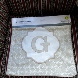 THRESHOLD MONOGRAM Pillow Letter G